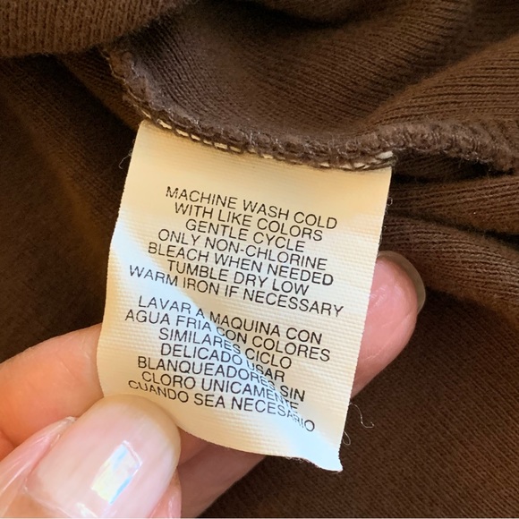 JONES NEW YORK SPORT. Brown knit pullover top. Long sleeves. Round neck. - Picture 6 of 8